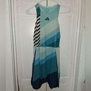 Adidas Teal and Light Blue Gradient Slim Fit Athletic Dress